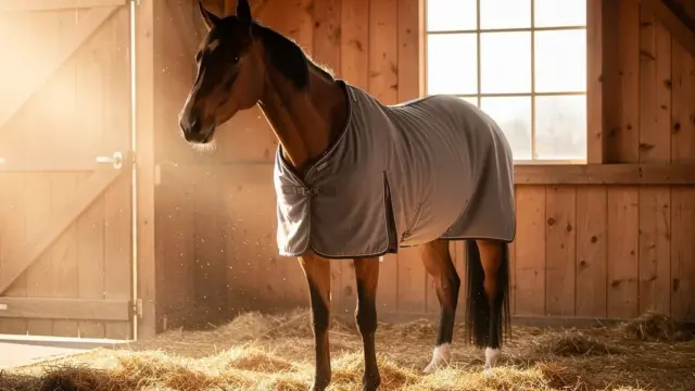 Abschwitzdecke schützt Pferde nach dem Training vor Auskühlung und fördert Regeneration