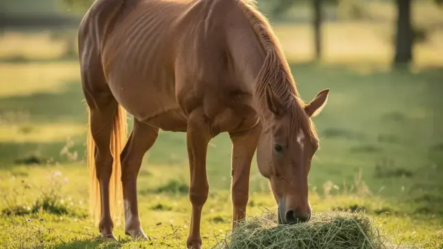 Altes Pferd mit Stoffwechselproblemen und Lösungsmöglichkeiten für gesunde Ernährung