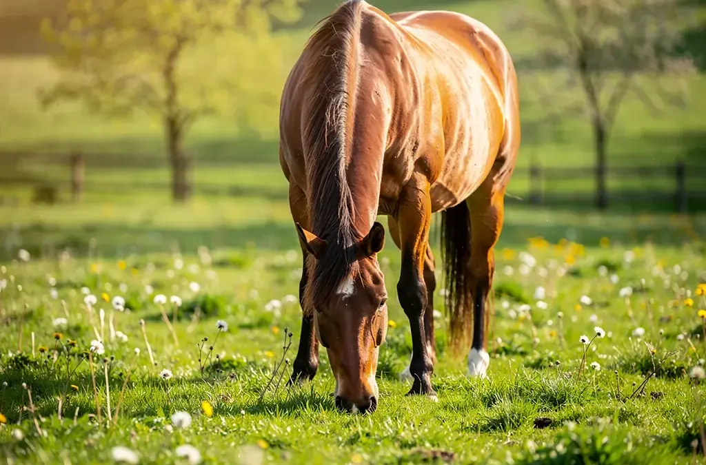 Anweiden von Rehepferden im Frühling sicher und gesund gestalten