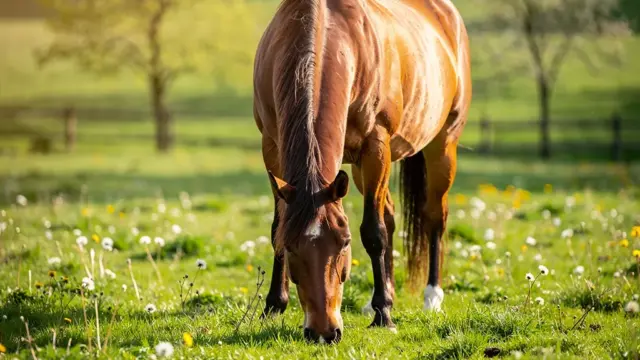 Anweiden von Rehepferden im Frühling sicher und gesund gestalten