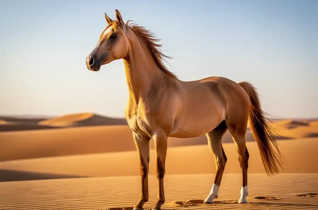 Araber Pferd mit edlen Eigenschaften und einzigartigem Charakter in der Natur