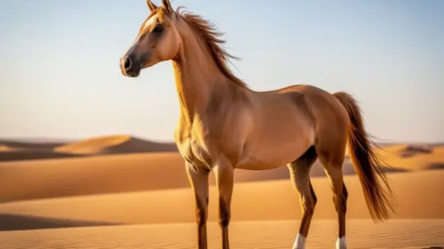 Araber Pferd mit edlen Eigenschaften und einzigartigem Charakter in der Natur