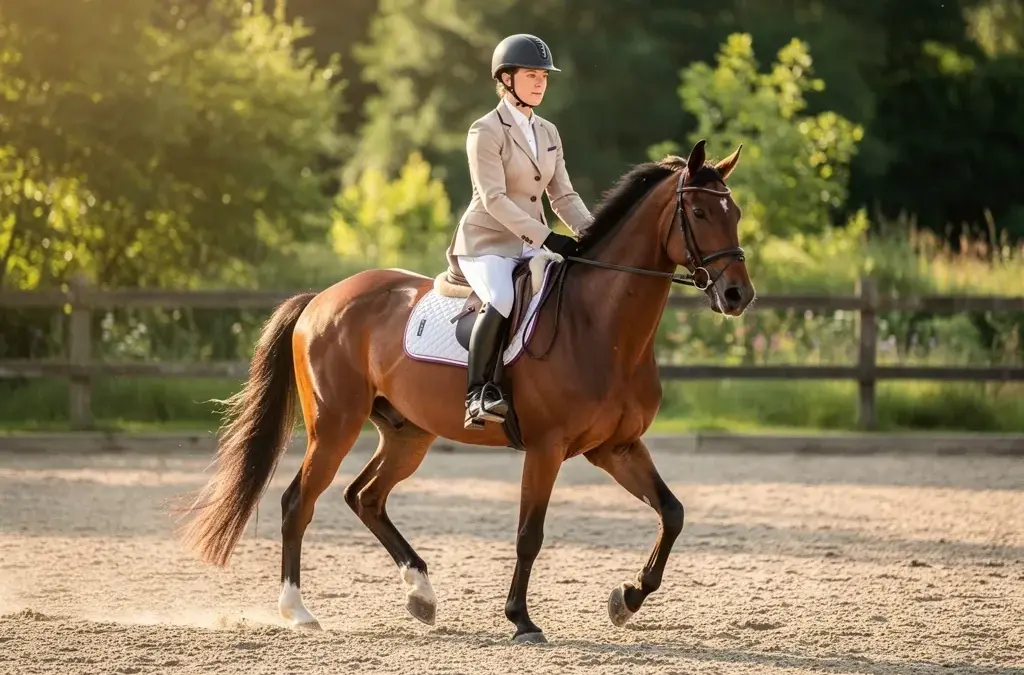 Anleitung zu Dressurlektionen für Reiter und Pferd im Training