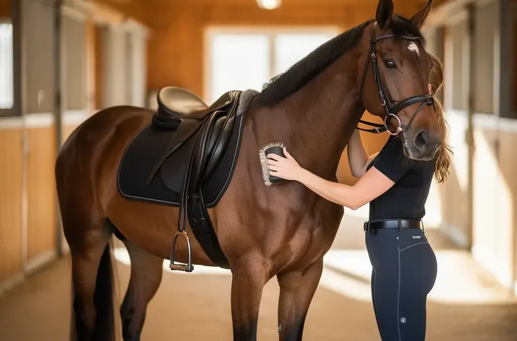 Dressursattel für junges Pferd: flexibles Material und perfekte Anpassung gewährleisten Komfort