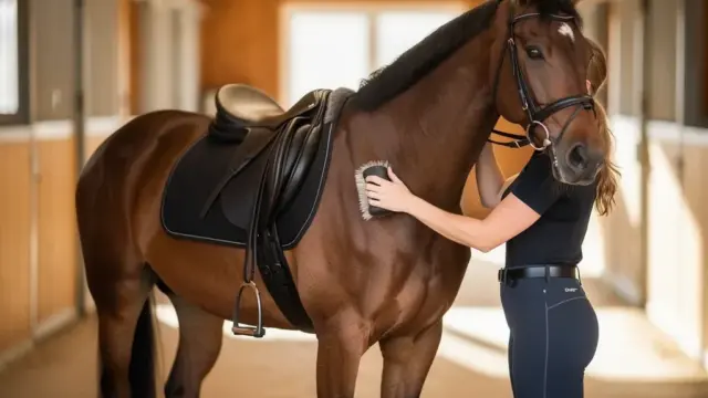 Dressursattel für junges Pferd: flexibles Material und perfekte Anpassung gewährleisten Komfort