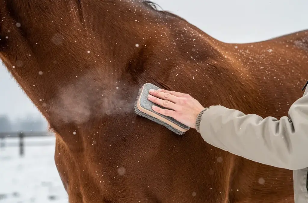 Fellpflege im Winter für gesunde Haut und glänzendes Fell bei Pferden