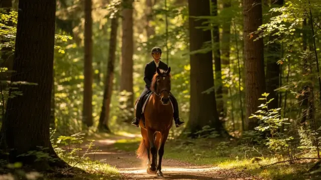 Freizeitreiten in der Natur für Entspannung und mentale Gesundheit