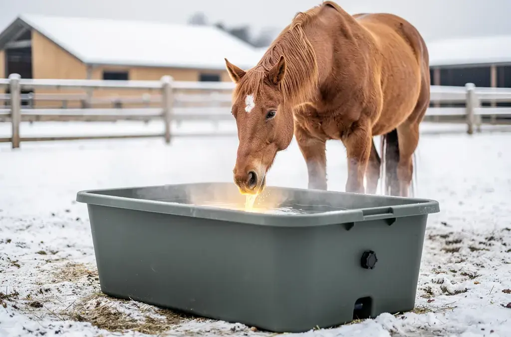 Frosttränke für Pferde gewährleisten frisches Wasser auch im Winter