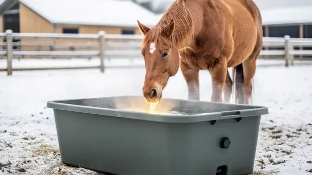 Frosttränke für Pferde gewährleisten frisches Wasser auch im Winter