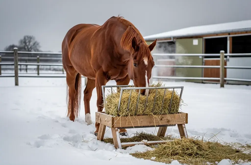 Illustration zum Thema Fütterung Pferd Winter