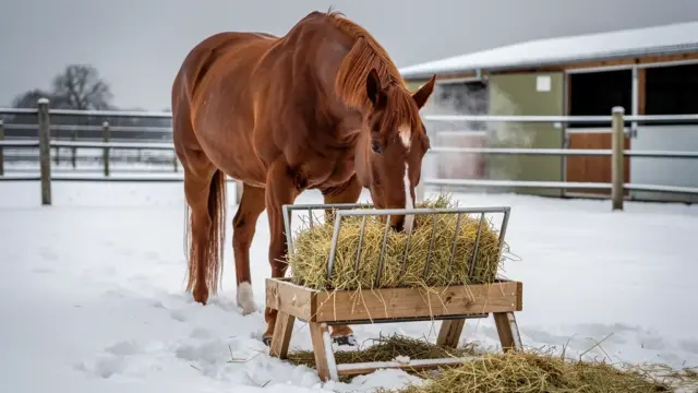 Illustration zum Thema Fütterung Pferd Winter