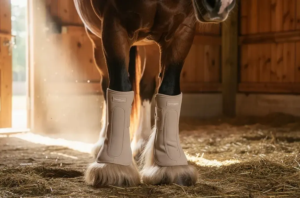 Gamaschen für Kaltblüter bieten optimalen Schutz für starke Pferdebeine