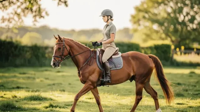 Pferd und Reiter beim gebisslosen Reiten in harmonischer Kommunikation