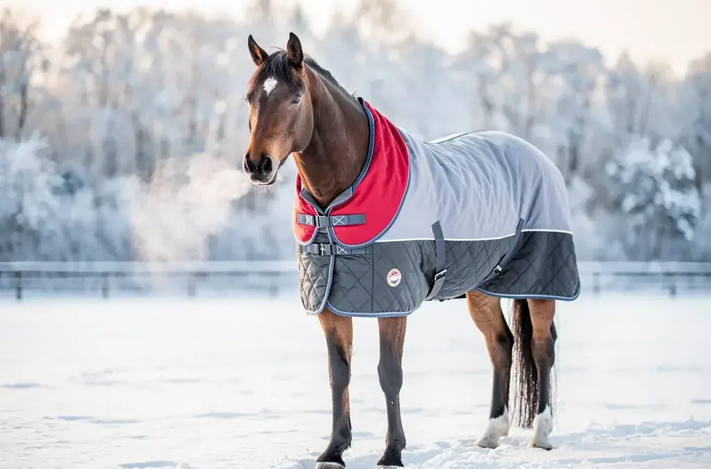 Halsdecke für Pferd schützt im Wintertraining vor Kälte und fördert Beweglichkeit