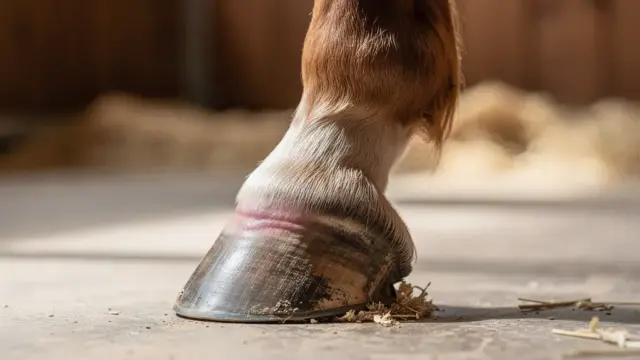 Hufgeschwür beim Pferd zeigt Symptome wie Lahmheit und Verhaltensänderungen
