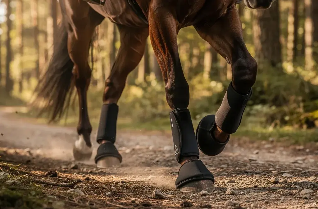 Hufglocken am Pferd schützen effektiv vor Verletzungen und Stößen während des Trainings