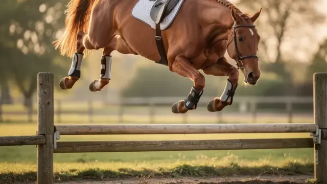 Hufglocken hinten schützen Pferdebeine bei Springen und intensivem Training