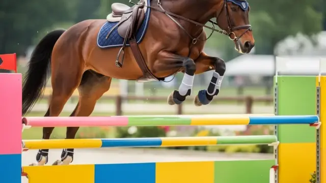 Hufglocken springen für Sicherheit und Komfort im Pferdesport beim Springreiten