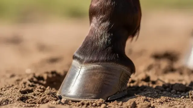 Pferd mit gesunden Hufen, die Hufqualität und Gesundheit symbolisieren
