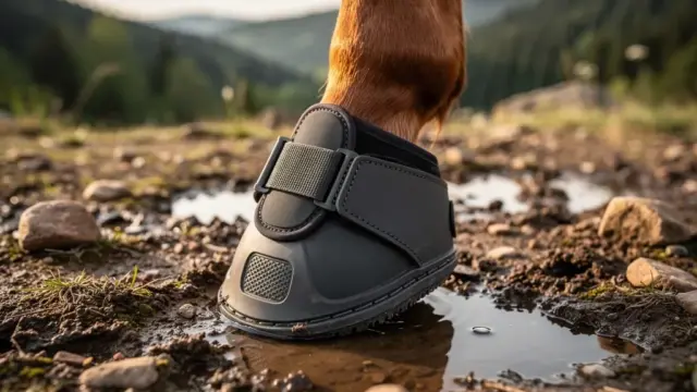 Hufschuhe für Pferde im Gelände bieten Schutz, Halt und Komfort auf unwegsamen Untergründen