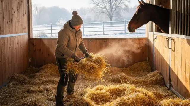 Misten im Winter für gesunde Pferde und optimales Stallklima