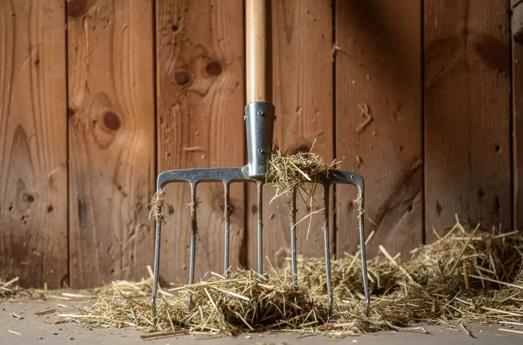 Mistgabel kaufen für effiziente Stallarbeit mit robustem Material und ergonomischem Design