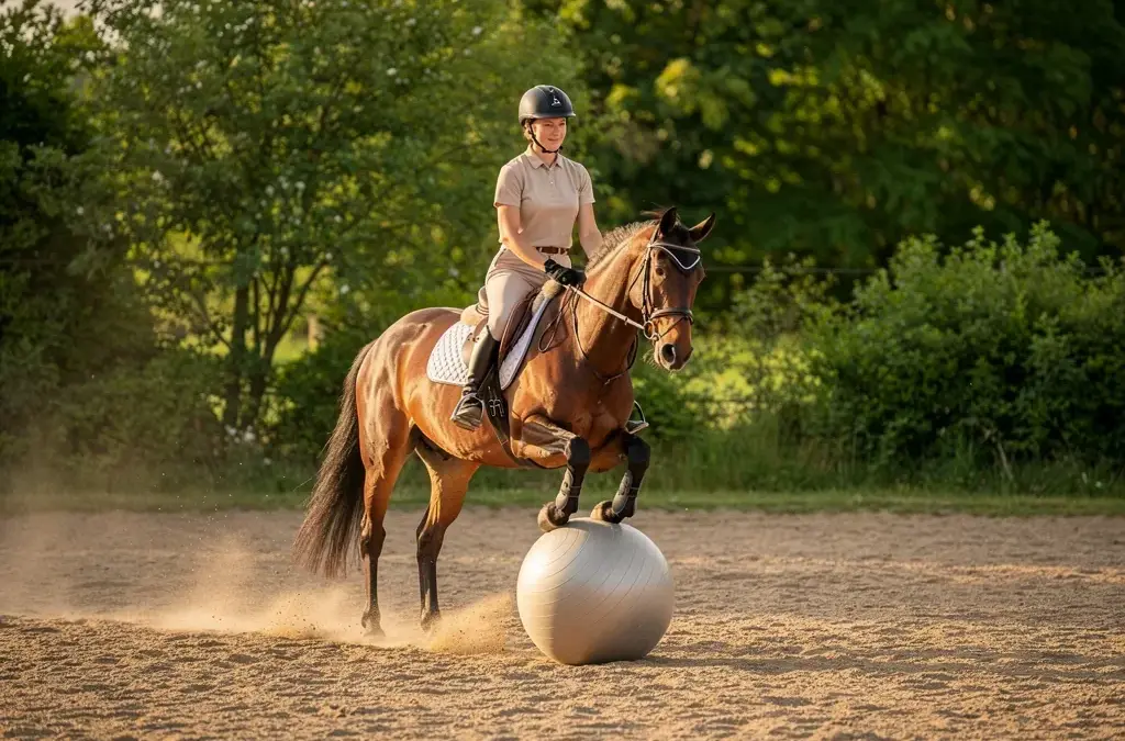 Balance-Training für Pferde verbessert Stabilität und Koordination von Reiter und Pferd