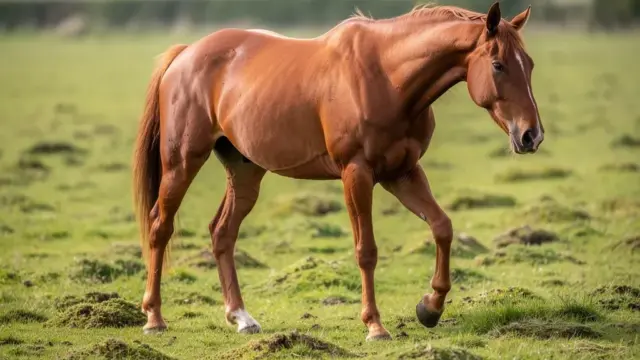 Pferd zeigt Symptome einer Bewegungsstörung wie Humpeln und Koordinationsprobleme