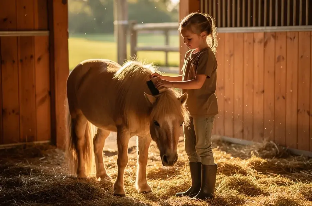 Shetlandpony als sanftes Pferd für den Reiteinstieg von Kindern