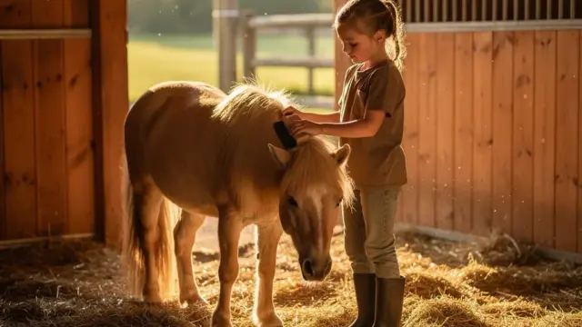 Shetlandpony als sanftes Pferd für den Reiteinstieg von Kindern