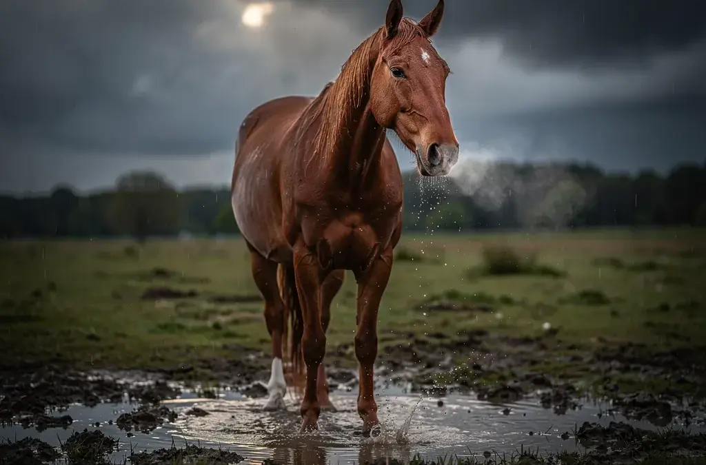 Pferd hustet bei Wetterwechsel bedingt durch Luftfeuchtigkeit und Temperaturschwankungen