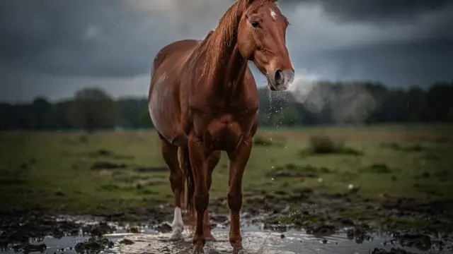 Pferd hustet bei Wetterwechsel bedingt durch Luftfeuchtigkeit und Temperaturschwankungen