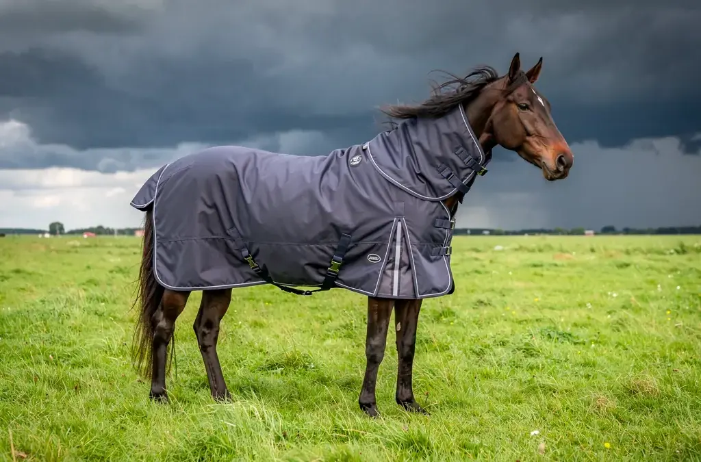 Pferd outdoor Decke schützt optimal vor Nässe, Wind und Kälte im Freien