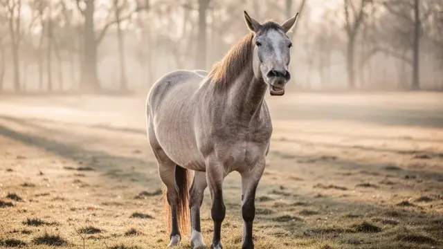 Pferd wiehert im Alter, um Gefühle wie Einsamkeit und Unwohlsein auszudrücken