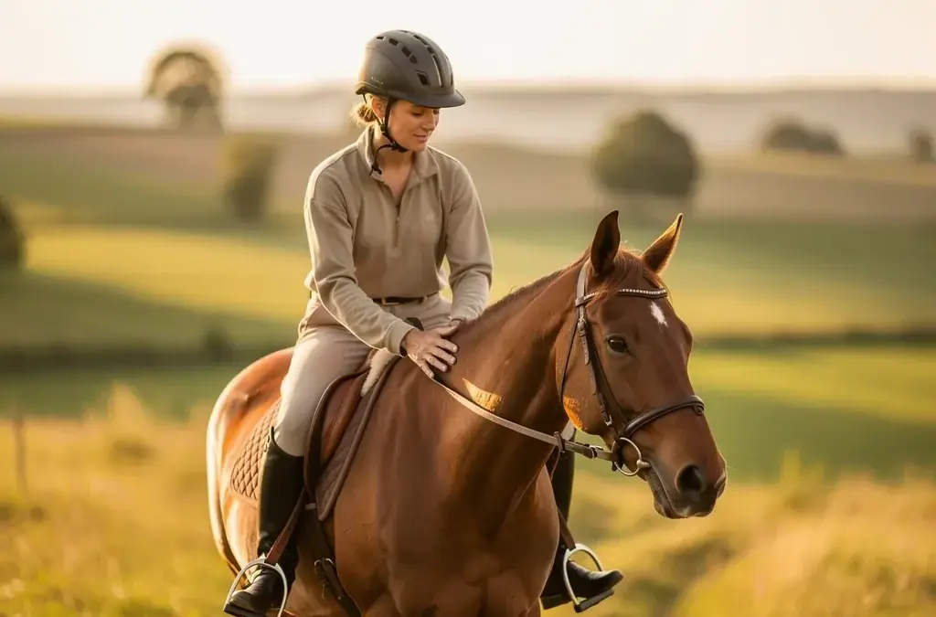Harmonische Kommunikation zwischen Reiter und Pferd im Reiturlaub