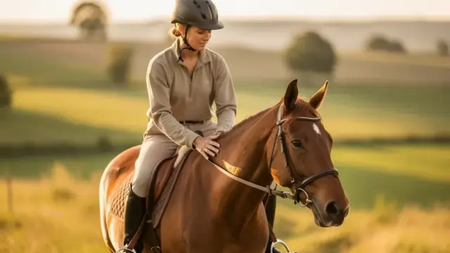Harmonische Kommunikation zwischen Reiter und Pferd im Reiturlaub