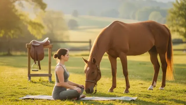 Pferde-Yoga im Urlaub verbindet Entspannung mit Naturerlebnis für Reiter und Pferdeliebhaber
