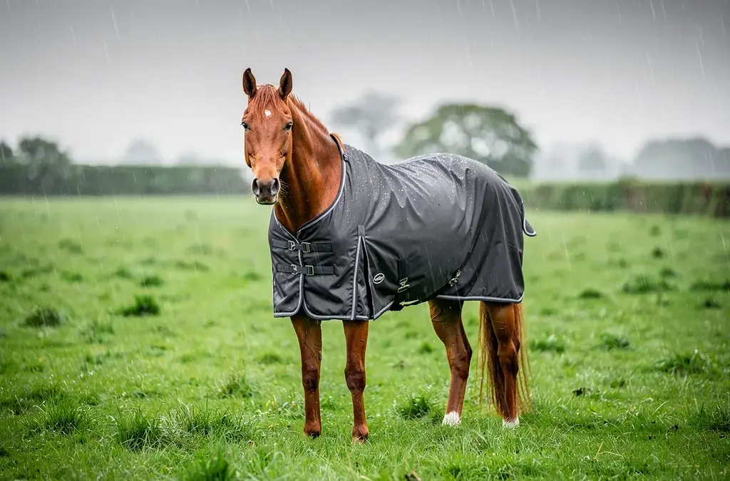 Regendecke kaufen für optimalen Schutz Ihres Pferdes vor Nässe und Kälte