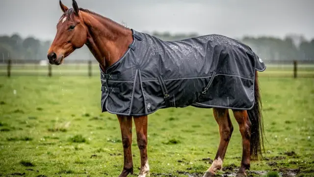 Regendecke für Pferde schützt vor Nässe und Kälte bei schlechtem Wetter