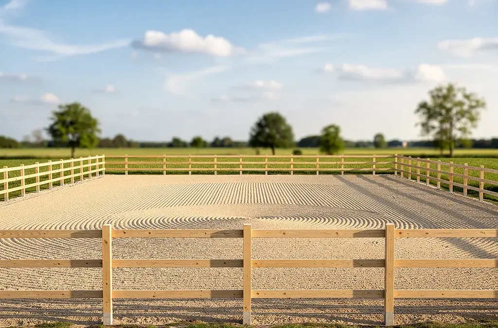 Reitplatz sicher einrichten mit optimaler Platzgröße und geeigneten Bodenmaterialien