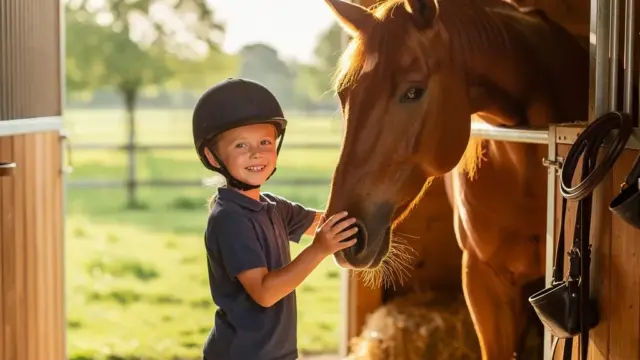 Reiturlaub für Kinder auf sicheren Höfen mit geprüften Sicherheitsstandards