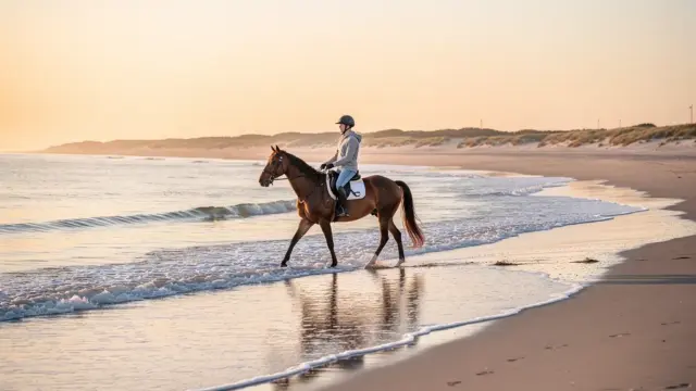 Reiturlaub am Strand mit entspannenden Ausritten und beeindruckenden Küstenlandschaften