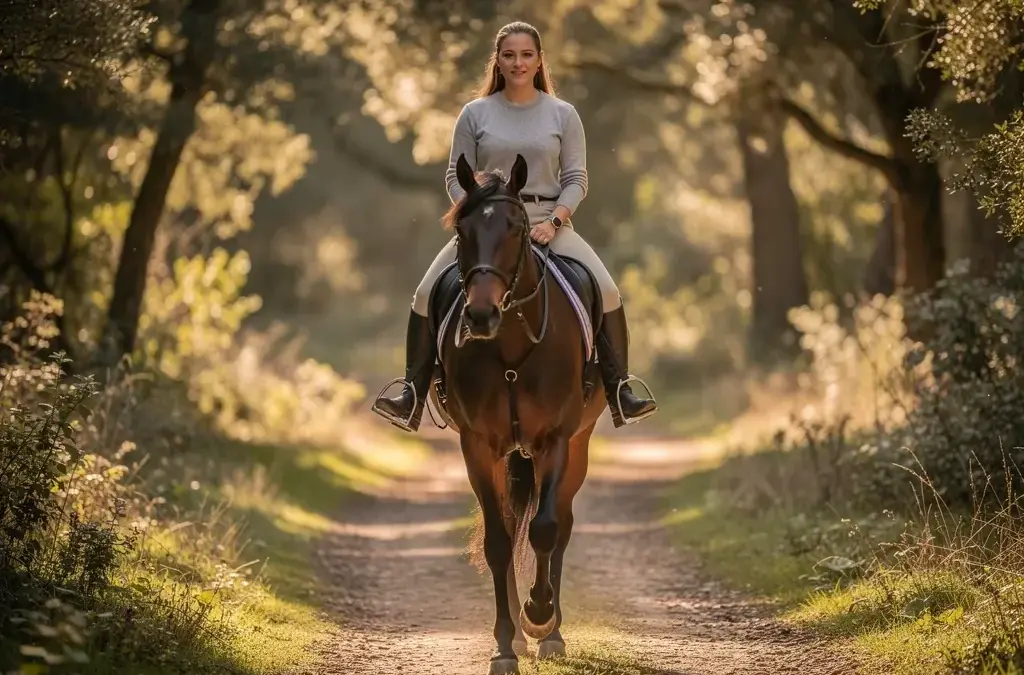 Unabhängiger Sitz beim Reiten verbessert Kommunikation und Sitzschulung für Pferde