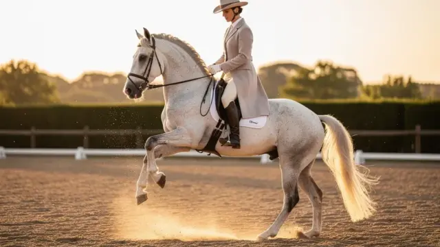 Beispiel für die Techniken der spanischen Reitkunst in Aktion